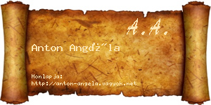 Anton Angéla névjegykártya